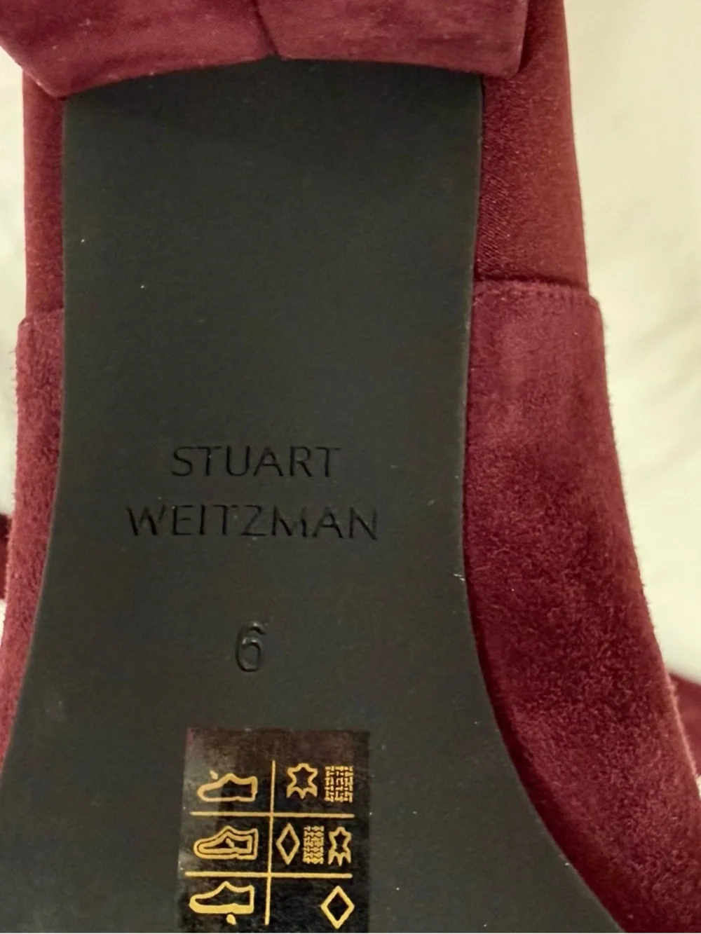 Stuart Weitzman Over-the-Knee Suede Boots in Deep Burgundy | Size 6